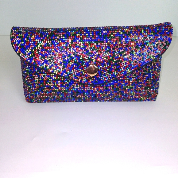 Handbags - Multi-Color Blue Bling Waist/ Versatile Wear Waist/Clutch Bag New With Tag